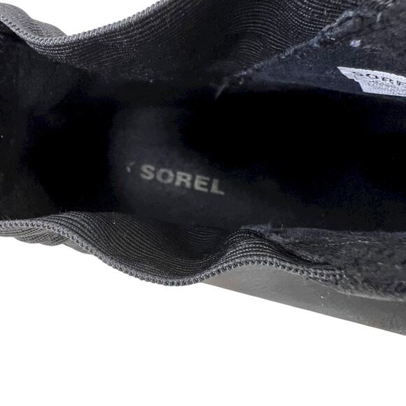 SOREL Harlow Chelsea Waterproof Leather Ankle Booties in Black Women’s 7.5 - Picture 12 of 13